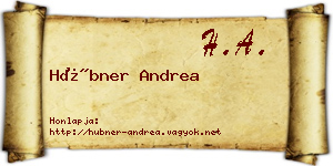 Hübner Andrea névjegykártya