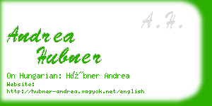 andrea hubner business card